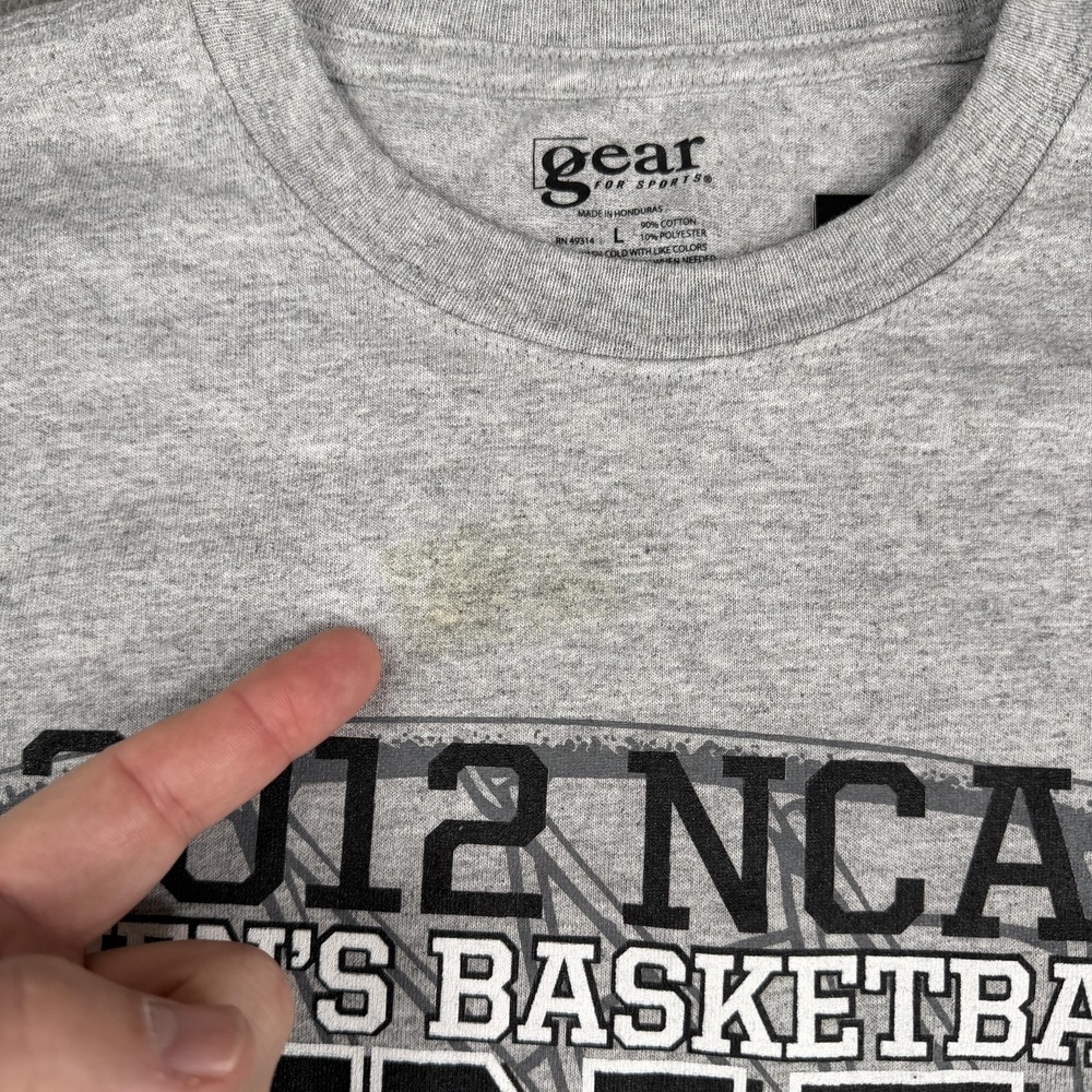 2012 NCAA Final Four Short Sleeve Shirt Mens Large Gray NCAA Basketball - Picture 3 of 9